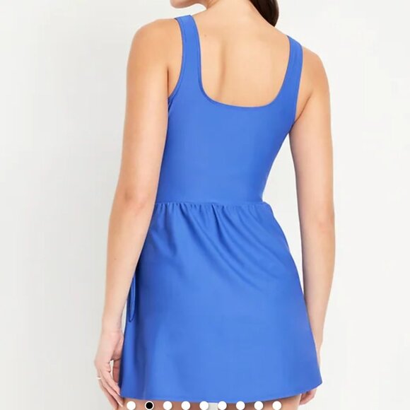 Matte Side-Tie Swim Dress - Picture 2 of 4